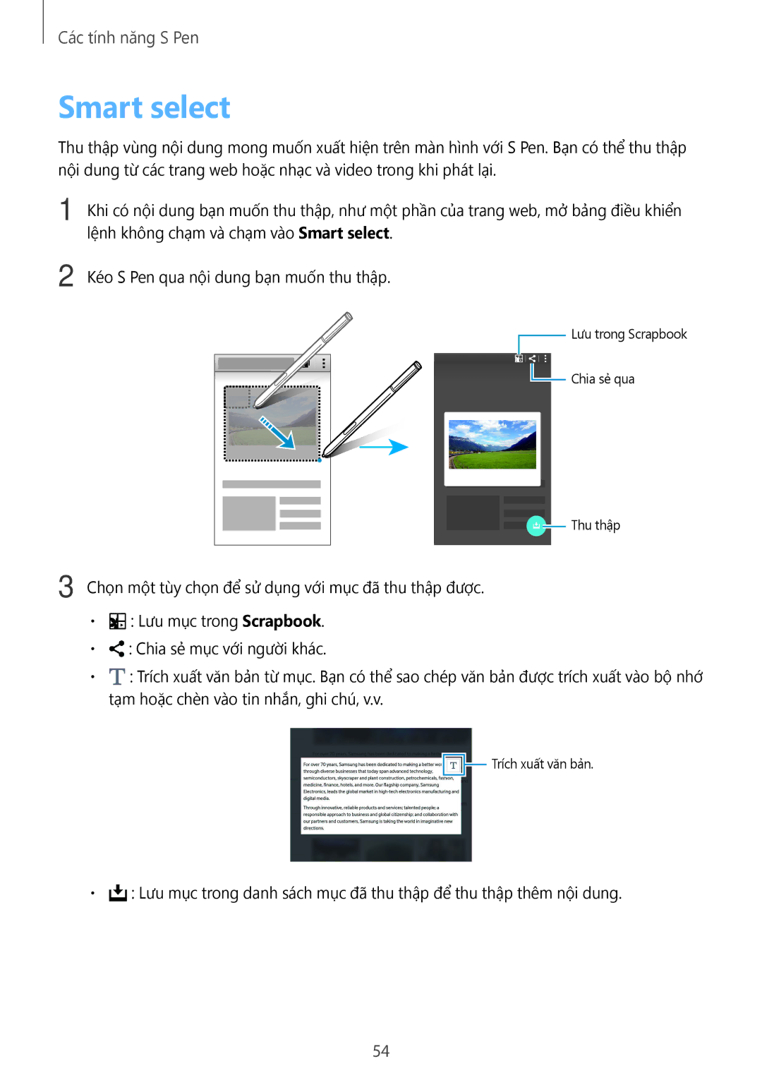 Samsung SM-N915FZKEXEV, SM-N915FZWEXEV manual Smart select 