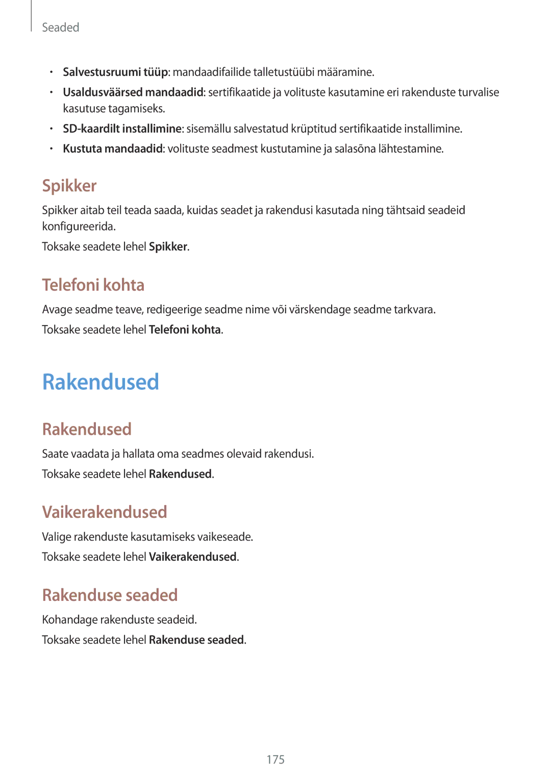 Samsung SM-N915FZWYSEB, SM-N915FZKYSEB manual Rakendused 