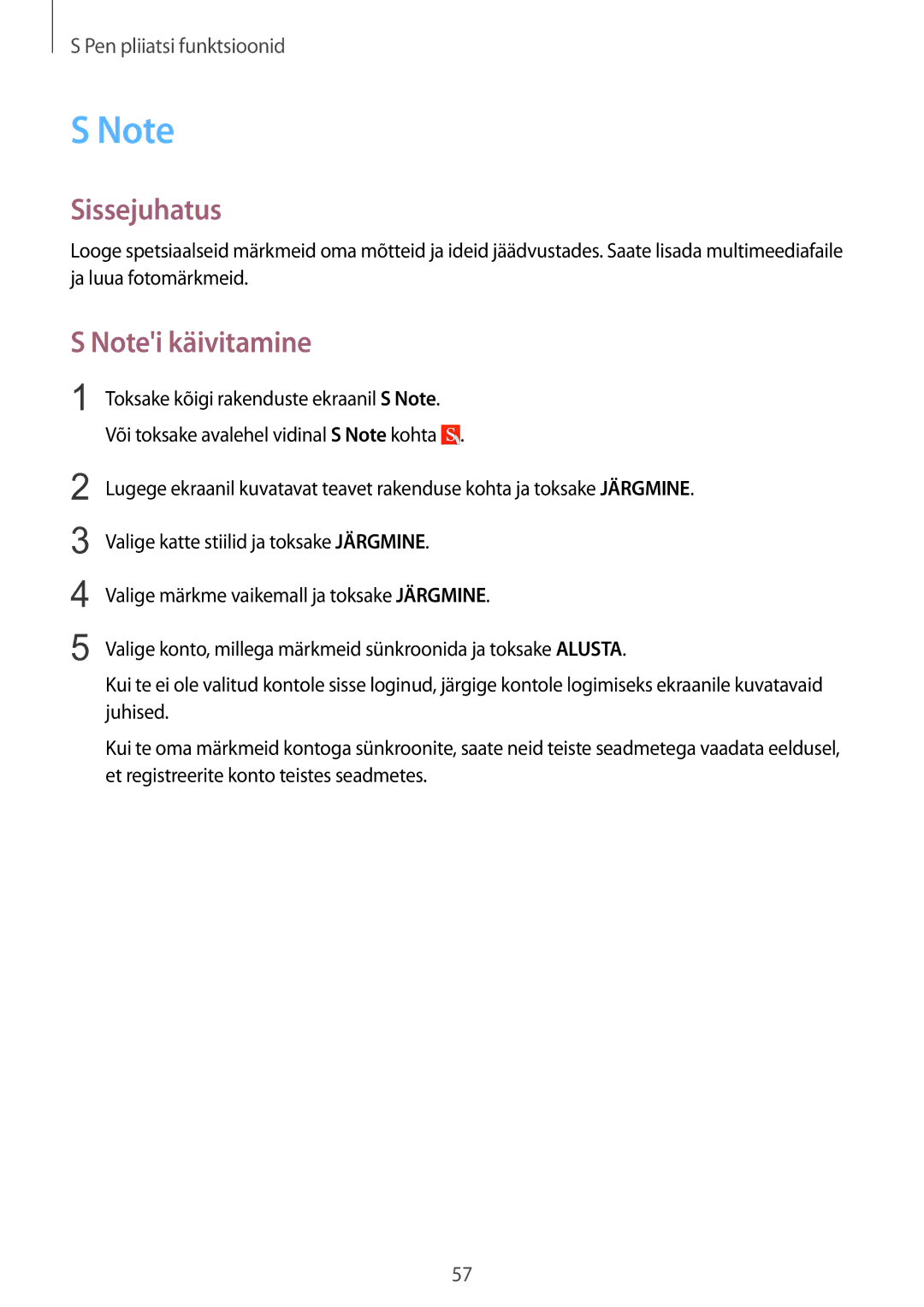 Samsung SM-N915FZWYSEB, SM-N915FZKYSEB manual Sissejuhatus 