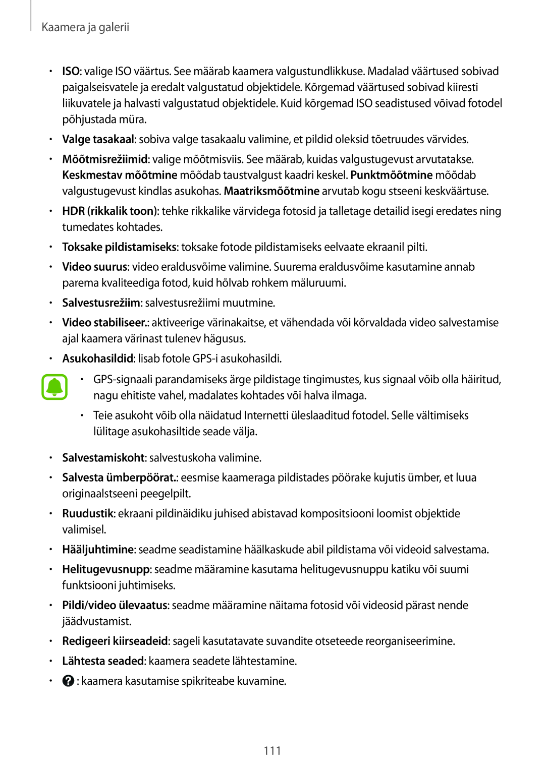 Samsung SM-N915FZWYSEB, SM-N915FZKYSEB manual 111 