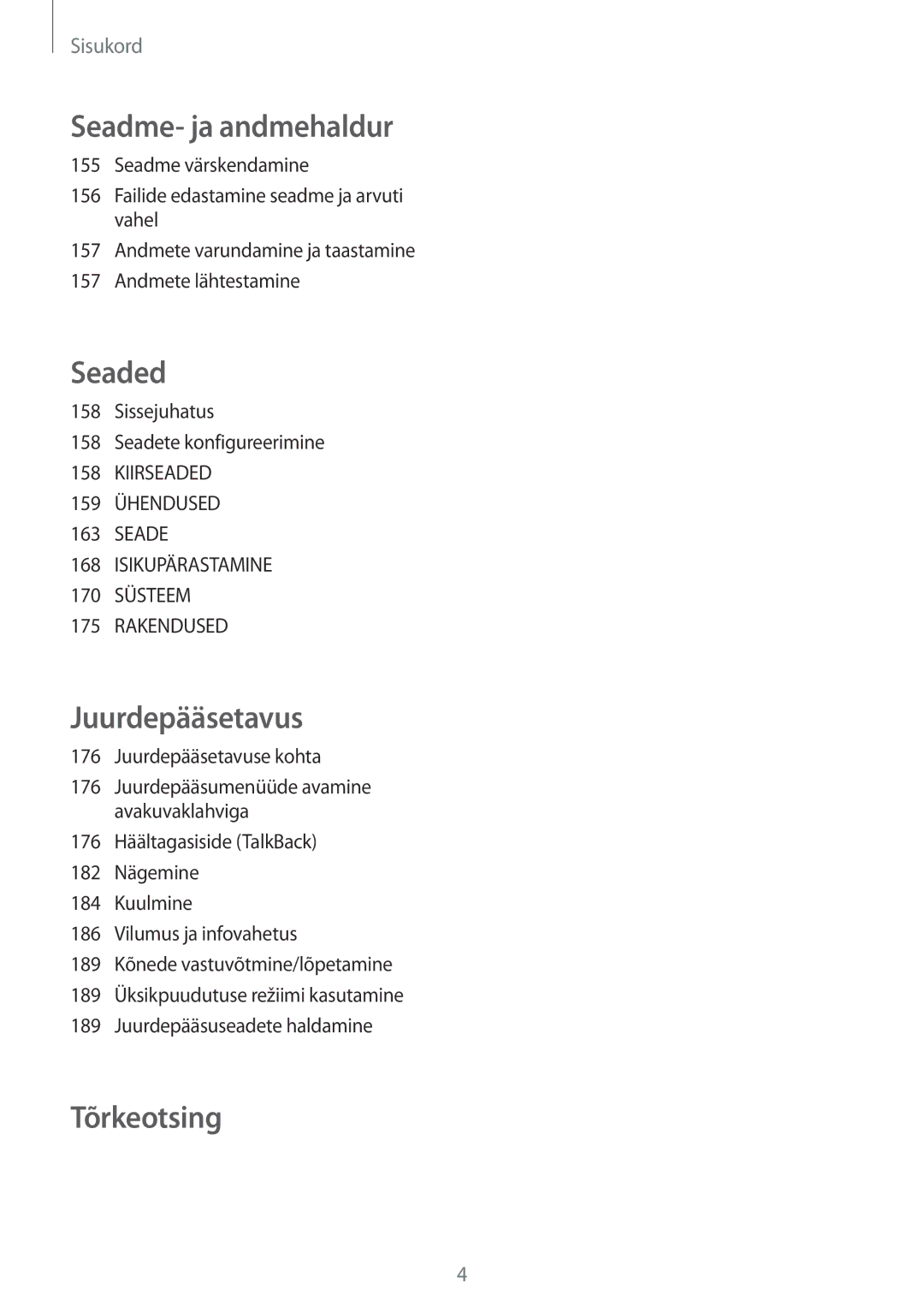 Samsung SM-N915FZKYSEB, SM-N915FZWYSEB manual Seadme- ja andmehaldur, Sissejuhatus Seadete konfigureerimine 