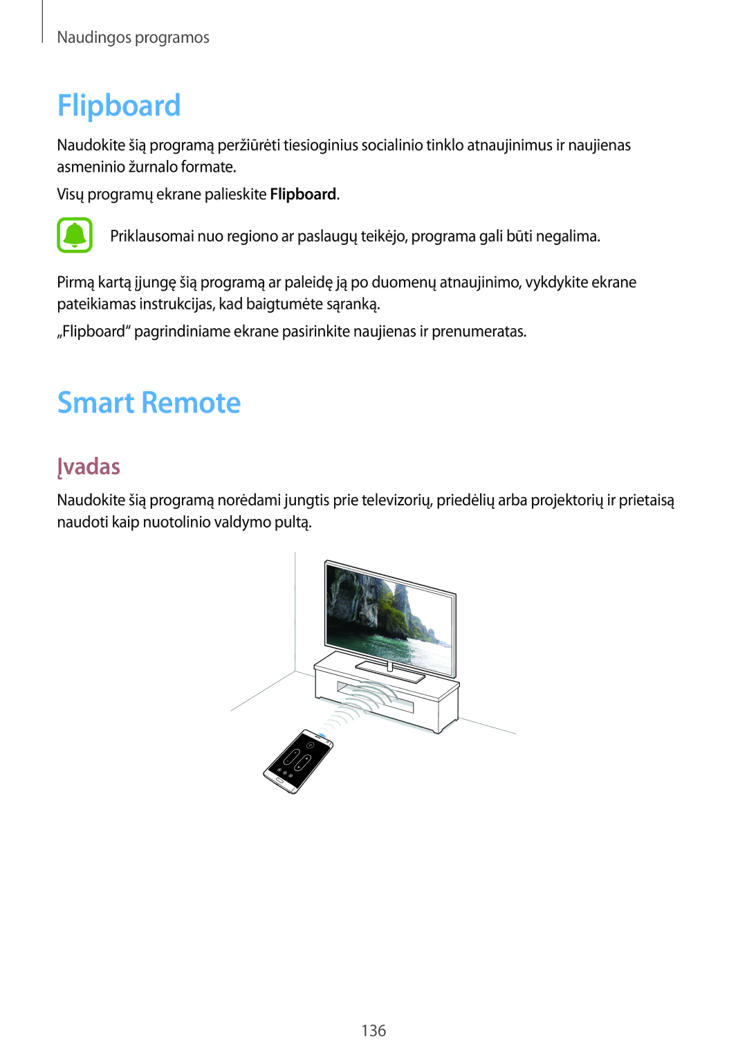 Samsung SM-N915FZKYSEB, SM-N915FZWYSEB manual Flipboard, Smart Remote 