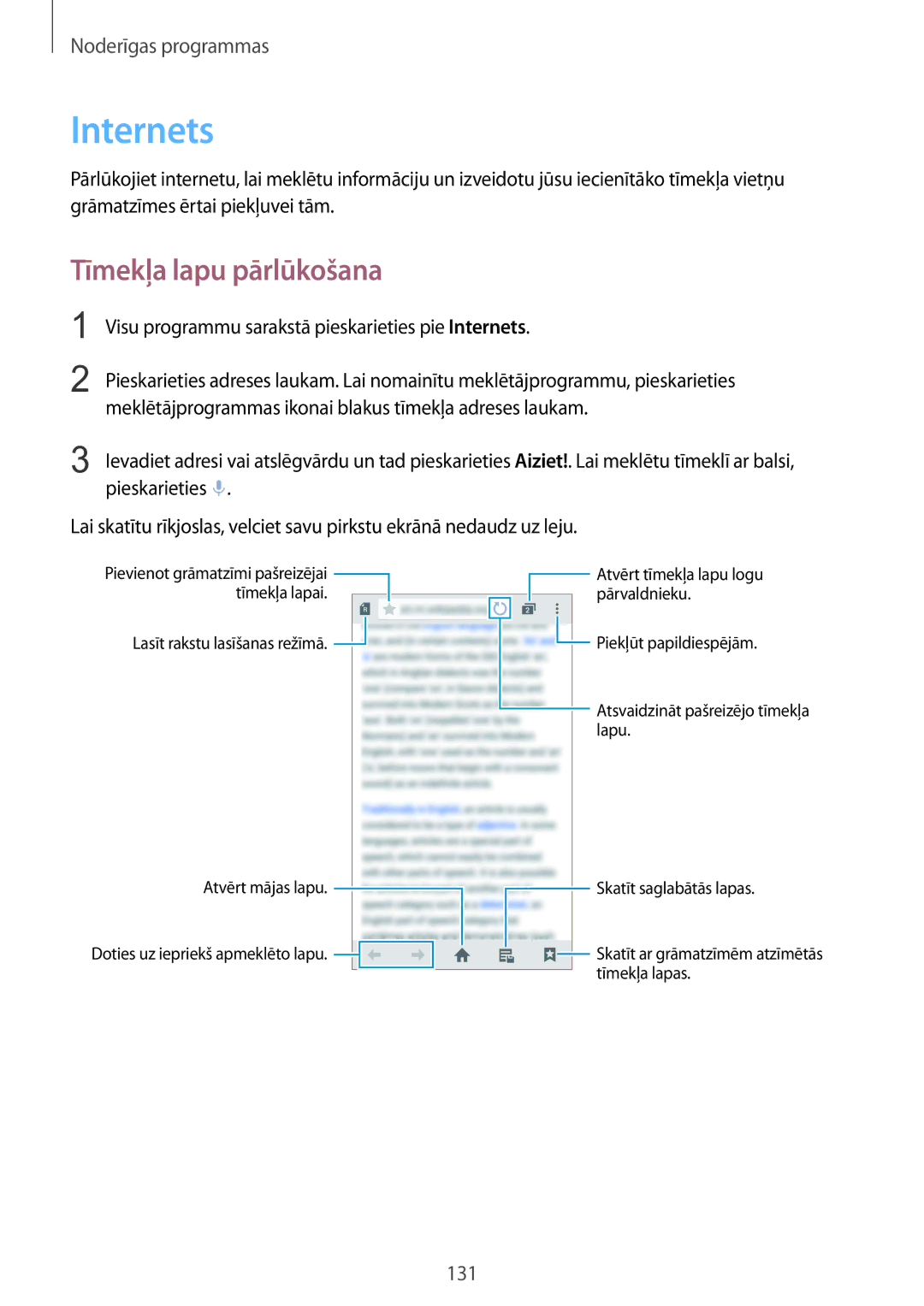 Samsung SM-N915FZWYSEB, SM-N915FZKYSEB Tīmekļa lapu pārlūkošana, Visu programmu sarakstā pieskarieties pie Internets 