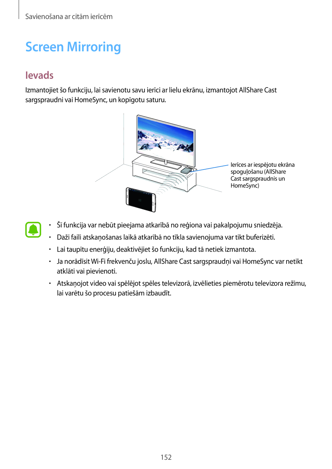 Samsung SM-N915FZKYSEB, SM-N915FZWYSEB manual Screen Mirroring, Ievads 