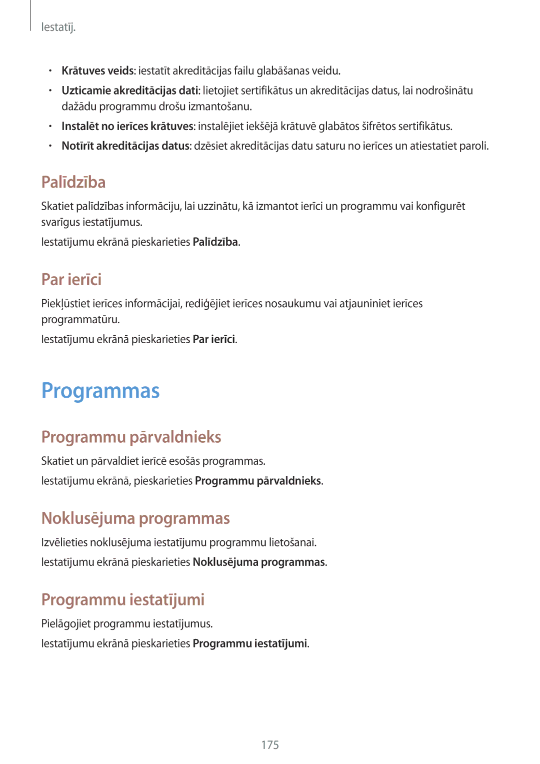 Samsung SM-N915FZWYSEB, SM-N915FZKYSEB manual Programmas 