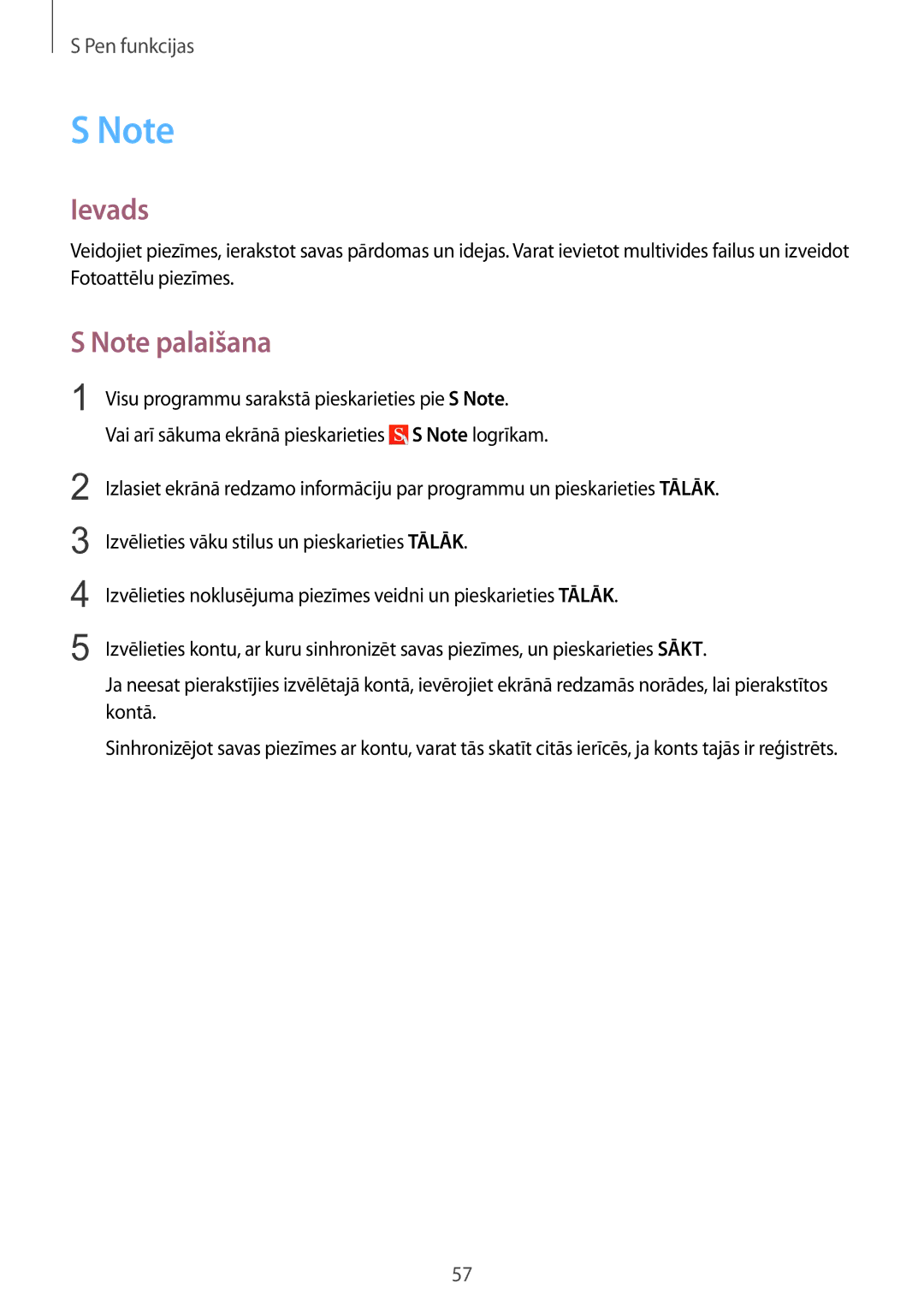 Samsung SM-N915FZWYSEB, SM-N915FZKYSEB manual Ievads 