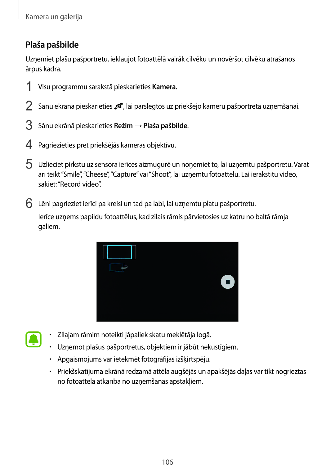 Samsung SM-N915FZKYSEB, SM-N915FZWYSEB manual Plaša pašbilde 