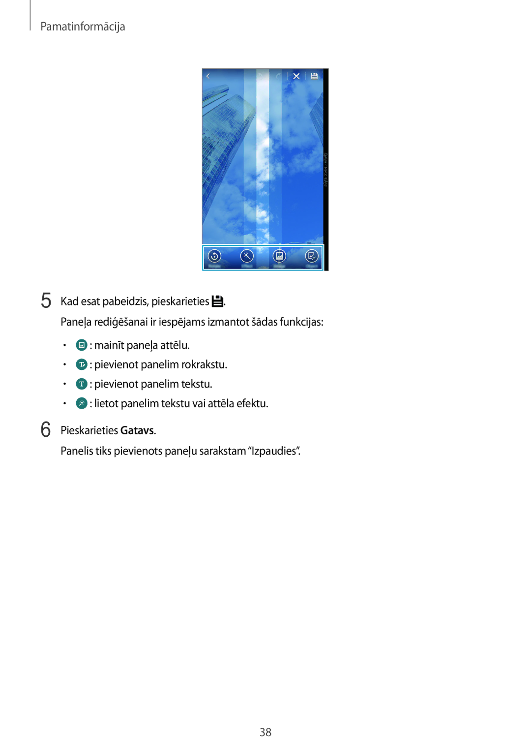 Samsung SM-N915FZKYSEB, SM-N915FZWYSEB manual Pamatinformācija 