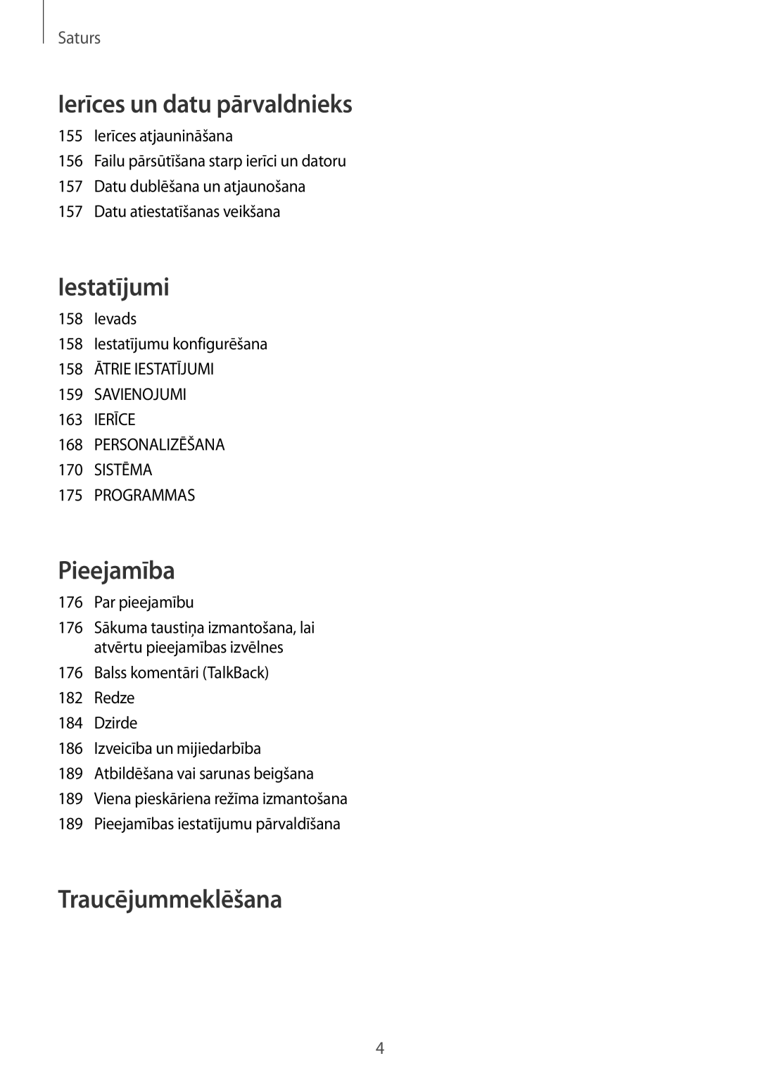 Samsung SM-N915FZKYSEB, SM-N915FZWYSEB manual Ievads Iestatījumu konfigurēšana, Par pieejamību 