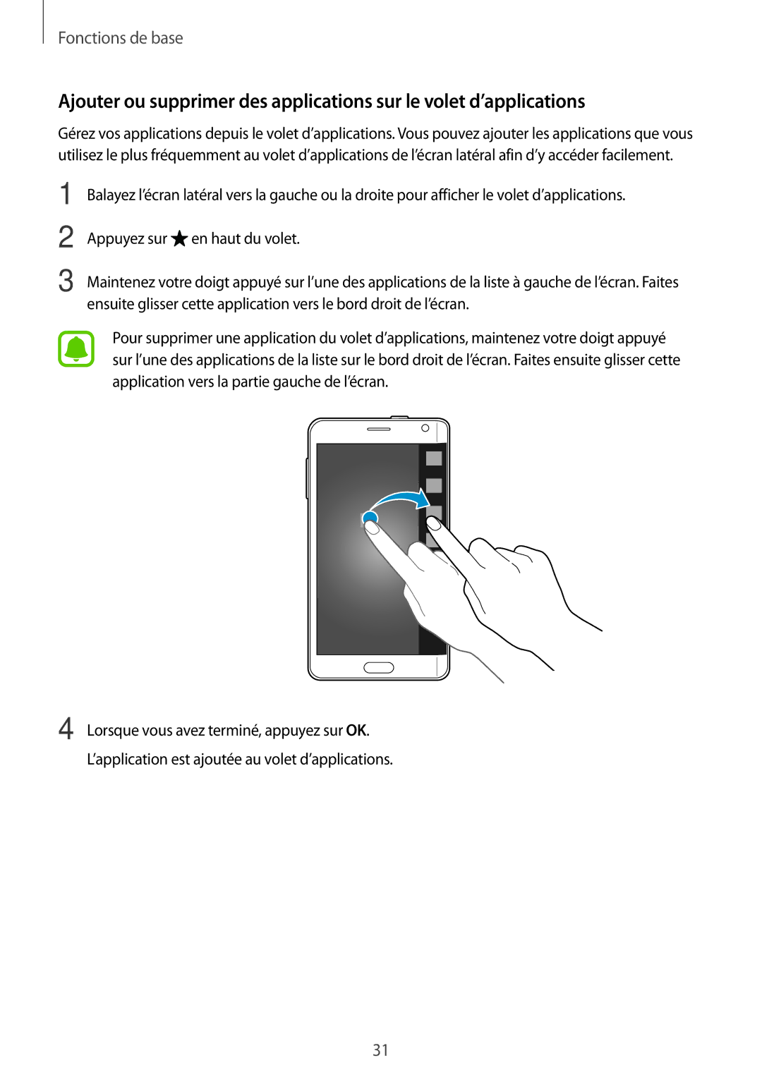 Samsung SM-N915FZWYXEF, SM-N915FZKYXEF manual Fonctions de base 