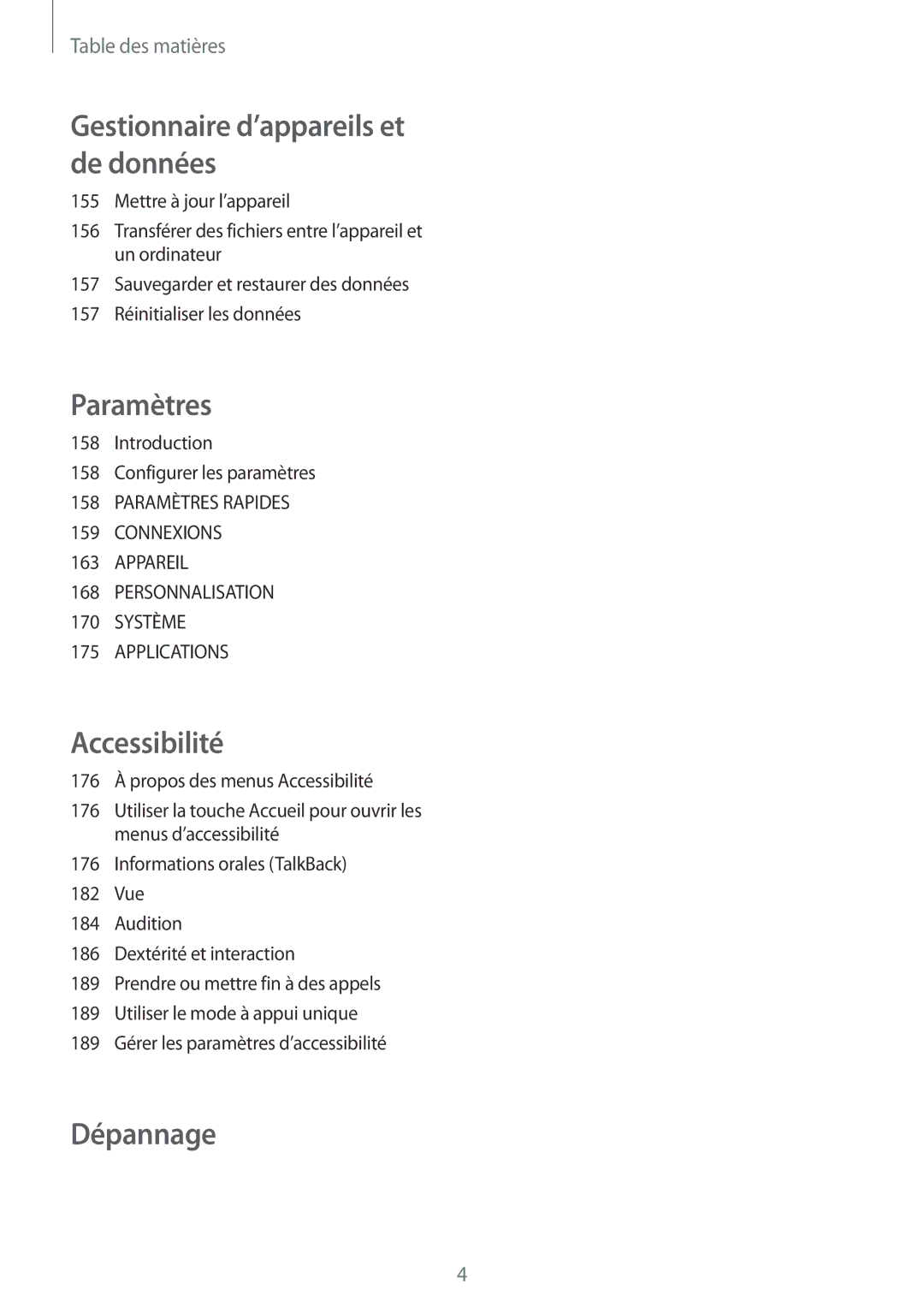 Samsung SM-N915FZKYXEF, SM-N915FZWYXEF manual Dépannage 