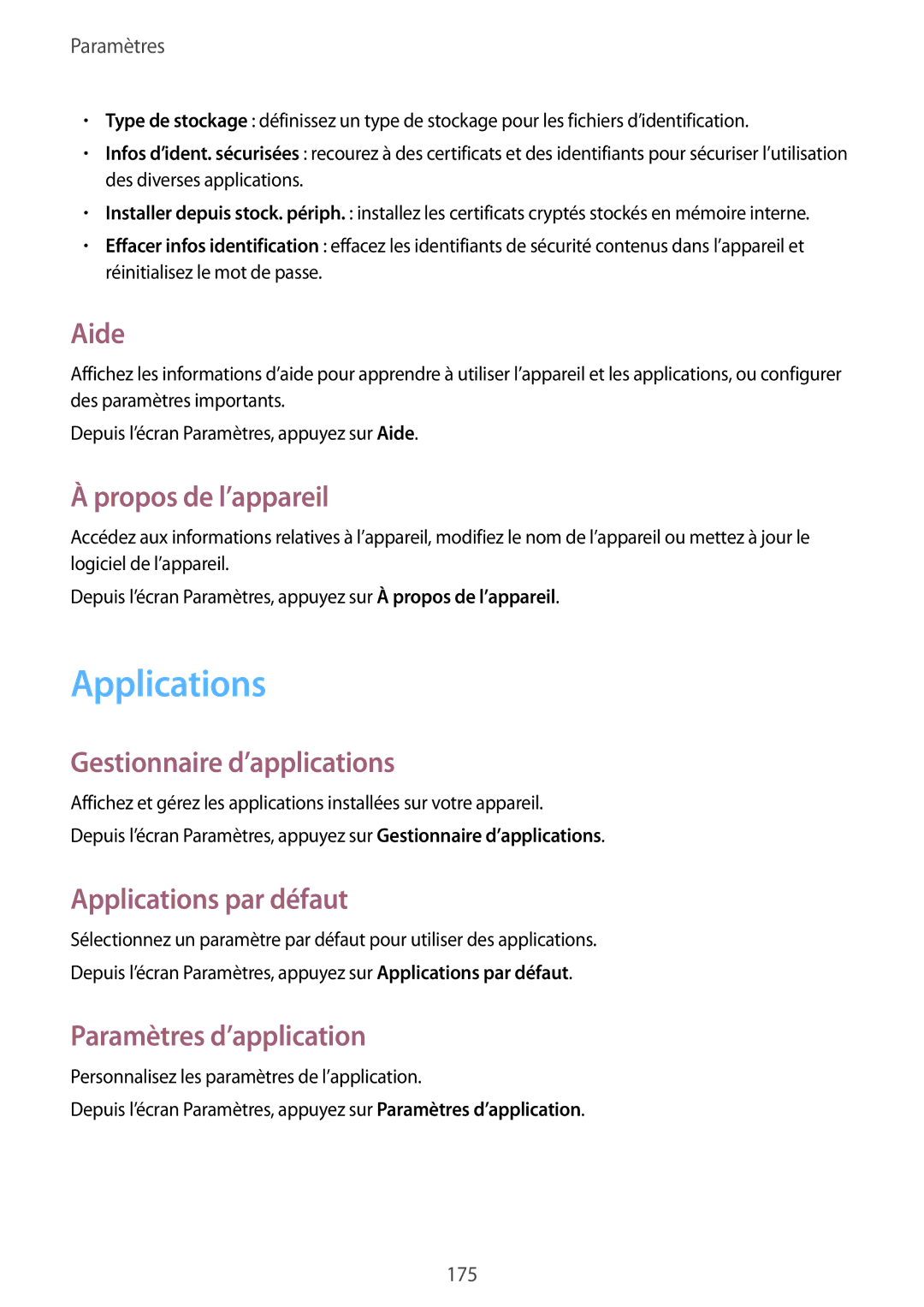 Samsung SM-N915FZWYXEF, SM-N915FZKYXEF manual Applications 