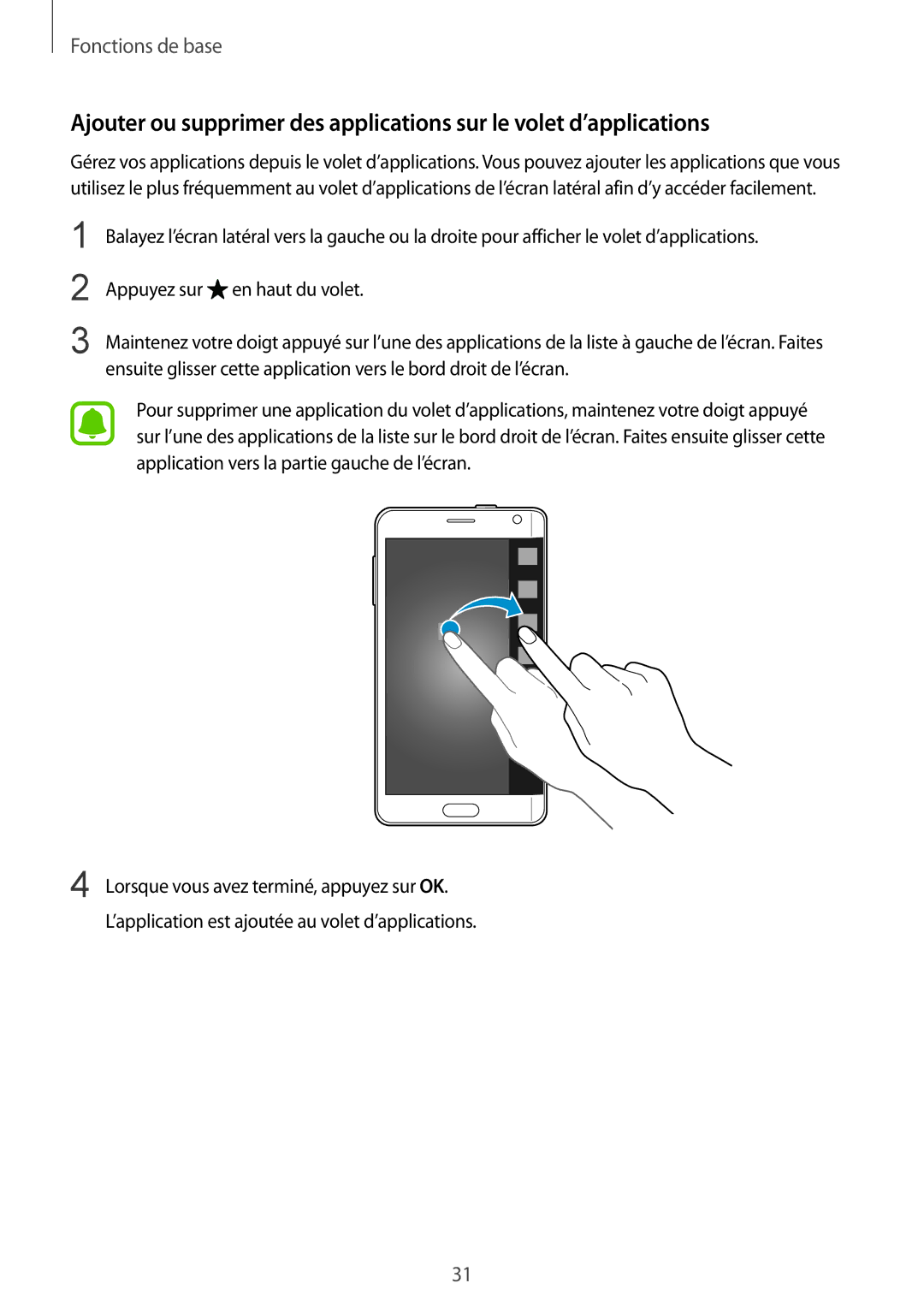 Samsung SM-N915FZWYXEF, SM-N915FZKYXEF manual Fonctions de base 