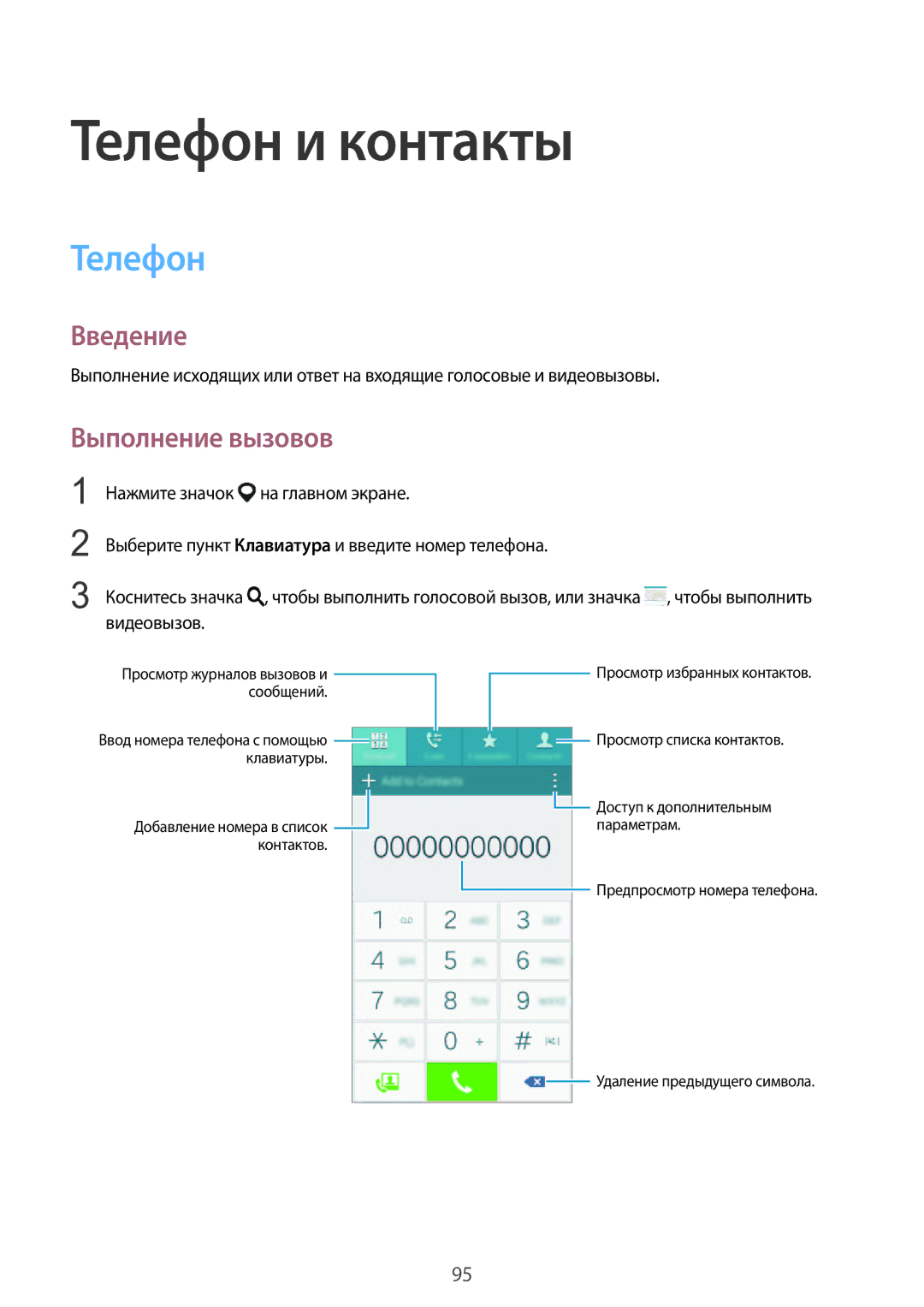 Samsung SM-N915FZKESER, SM-N915FZWESER manual Телефон, Выполнение вызовов 