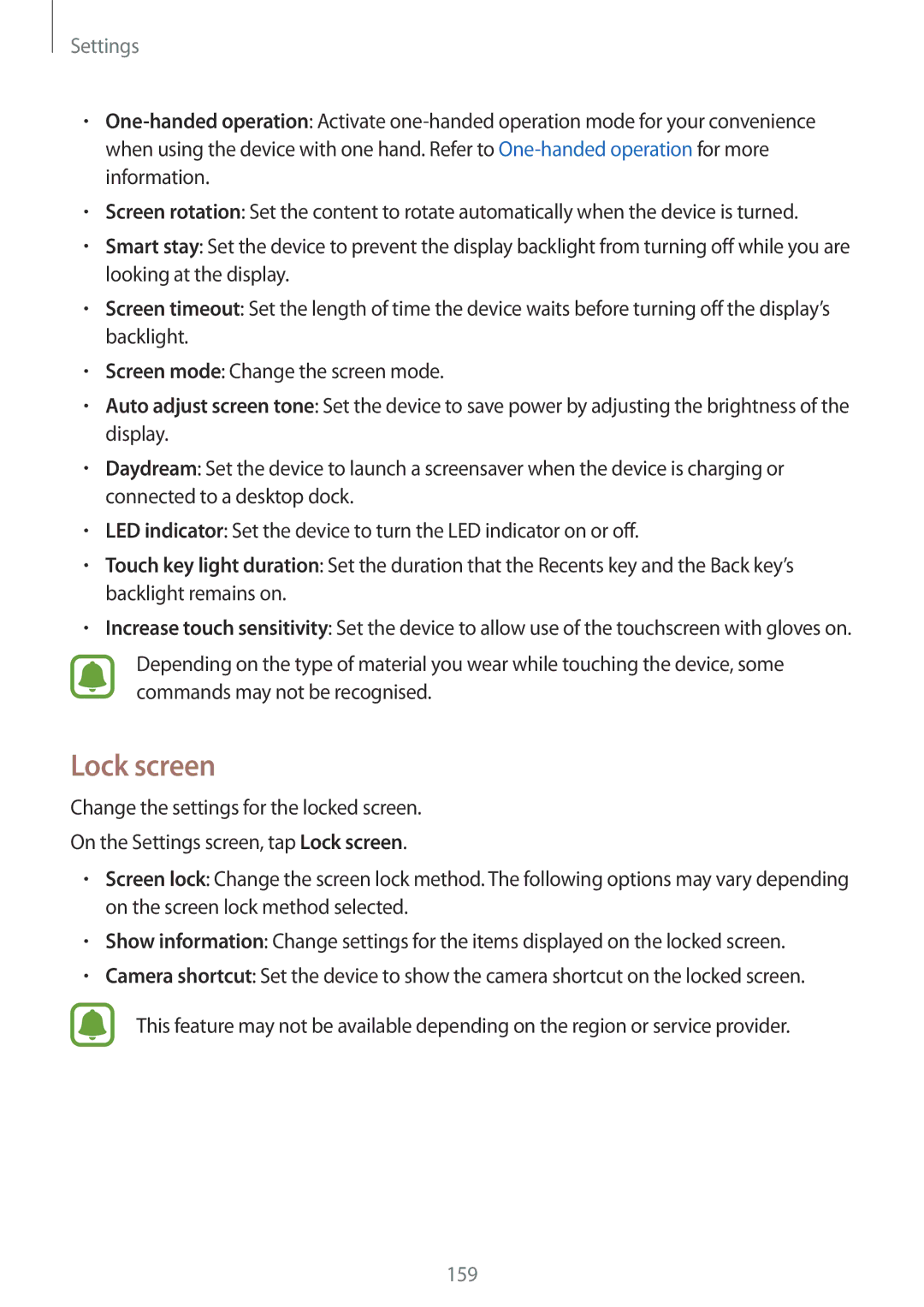 Samsung SM-N915FZKYITV, SM-N915FZWYEUR, SM-N915FZKYATO, SM-N915FZWYTPH, SM-N915FZKYTPH, SM-N915FZWYXEO manual Lock screen 