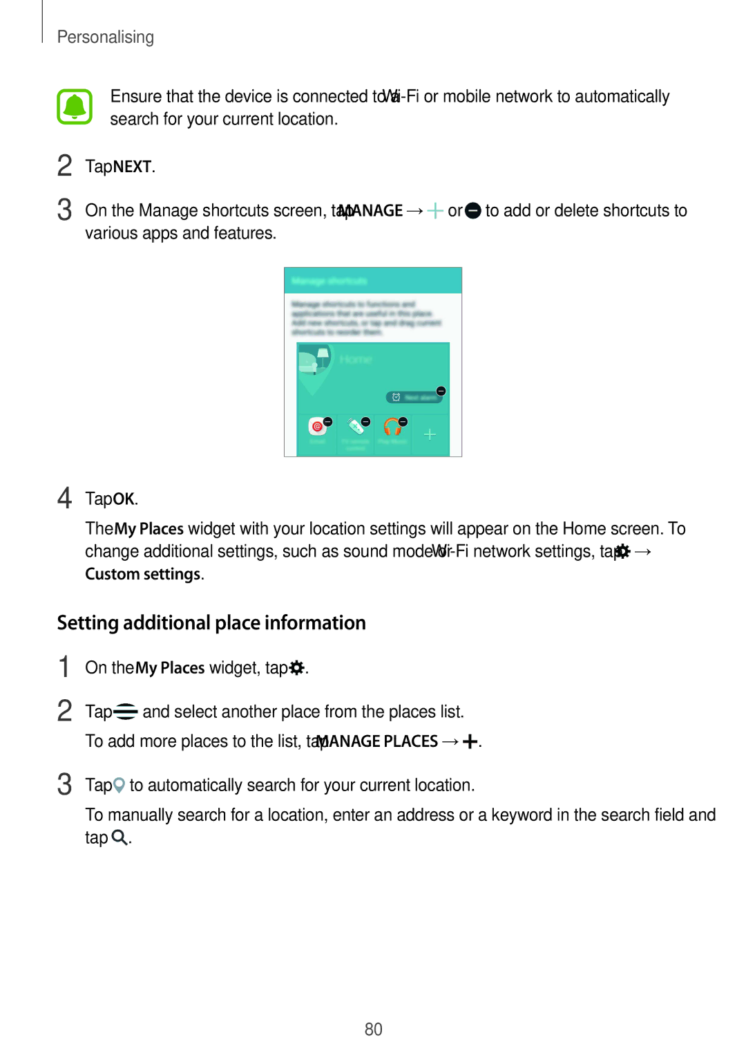 Samsung SM-N915FZKYSEB, SM-N915FZWYEUR, SM-N915FZKYATO, SM-N915FZWYTPH, SM-N915FZKYTPH Setting additional place information 