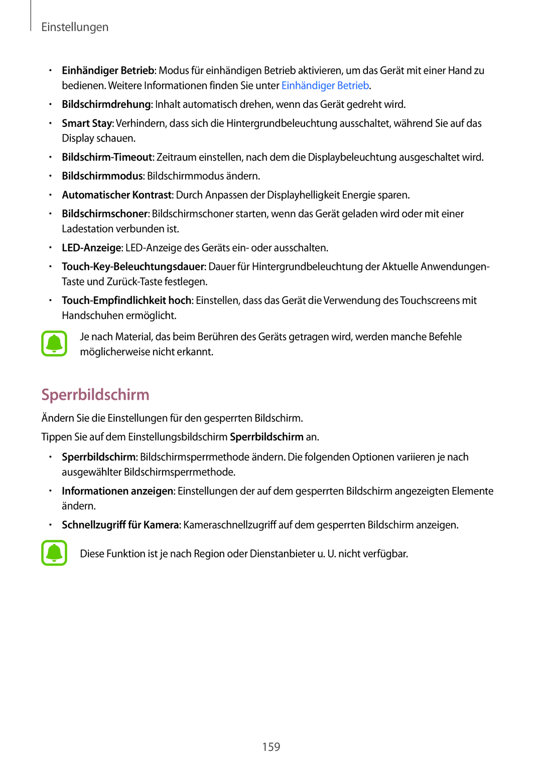 Samsung SM-N915FZWYDBT, SM-N915FZWYEUR, SM-N915FZKYATO, SM-N915FZWYTPH, SM-N915FZKYTPH, SM-N915FZWYXEO manual Sperrbildschirm 