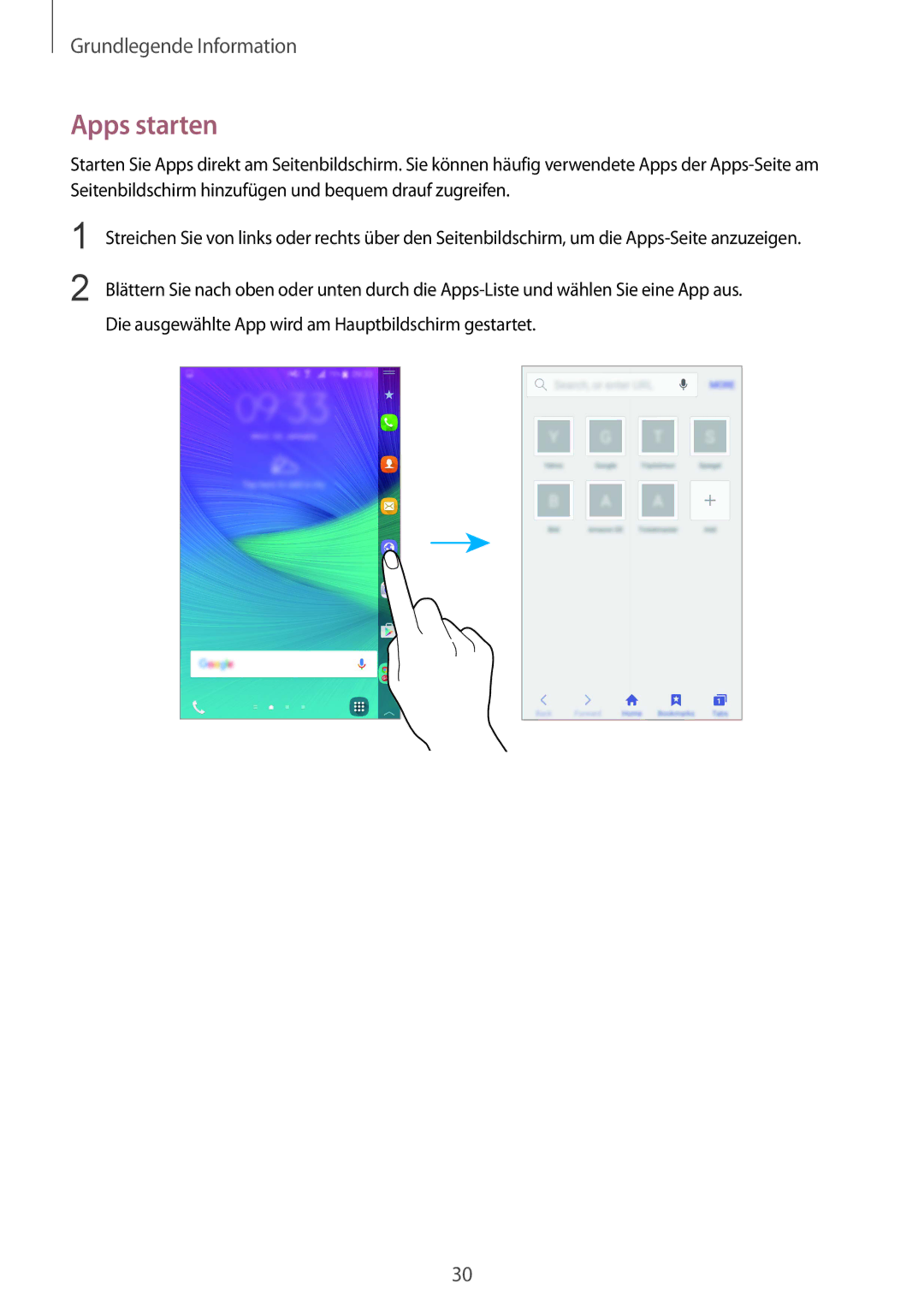 Samsung SM-N915FZKYSEB, SM-N915FZWYEUR, SM-N915FZKYATO, SM-N915FZWYTPH, SM-N915FZKYTPH, SM-N915FZWYXEO manual Apps starten 