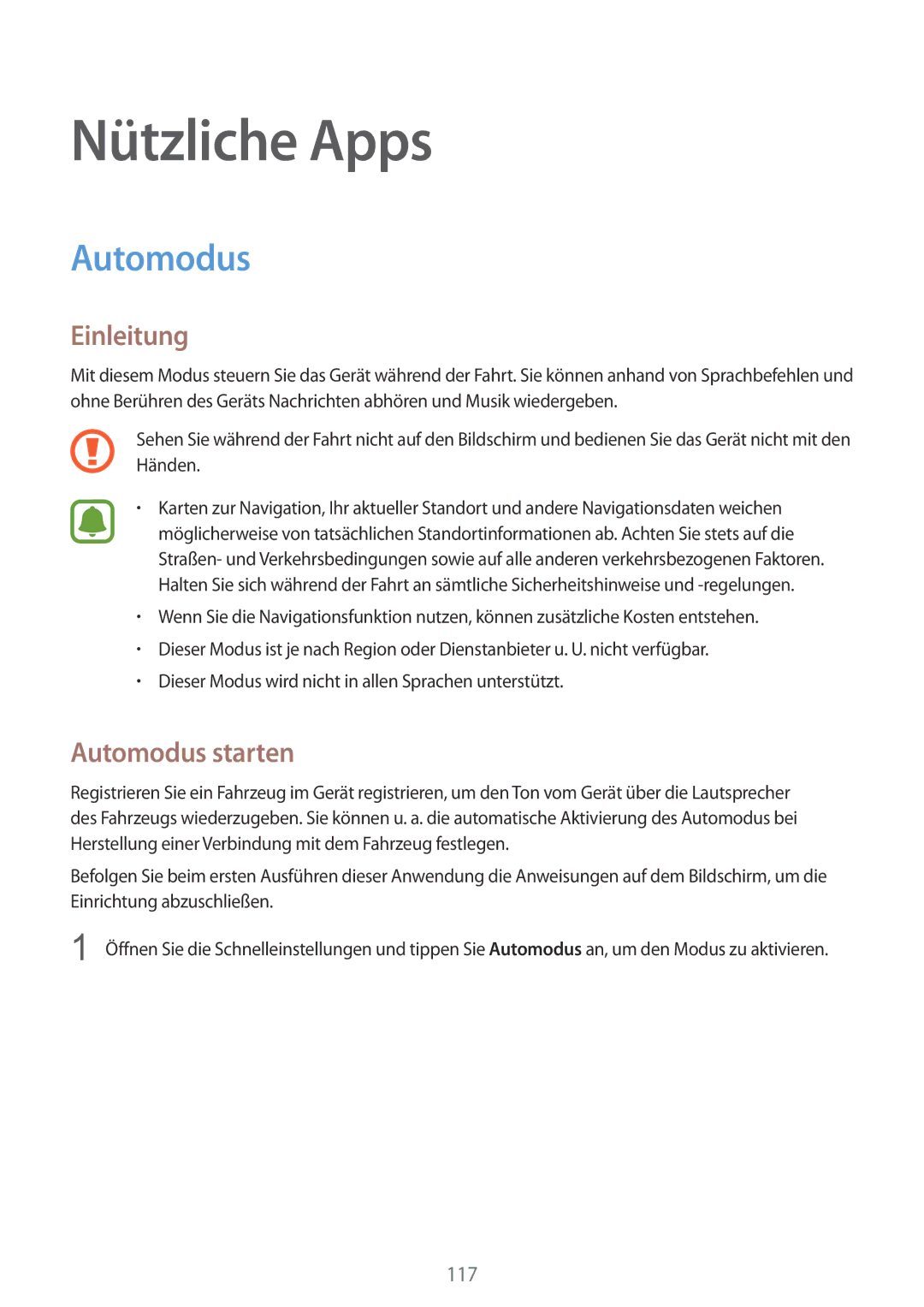 Samsung SM-N915FZWYATO, SM-N915FZWYEUR, SM-N915FZKYATO, SM-N915FZWYTPH, SM-N915FZKYTPH Nützliche Apps, Automodus starten 