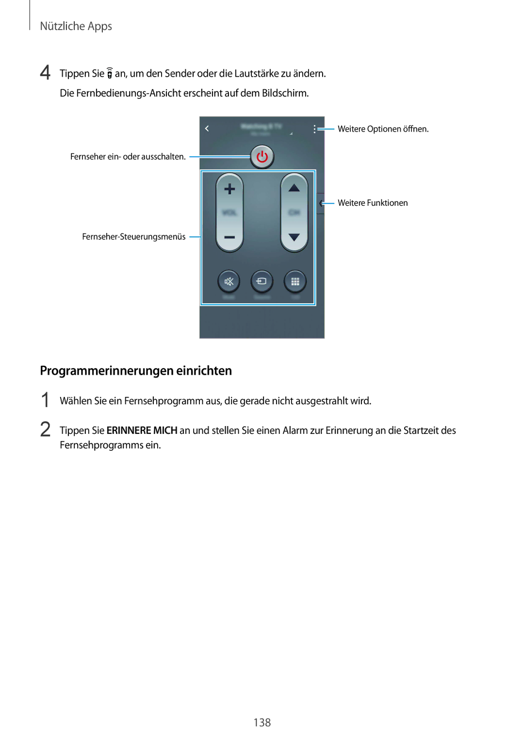 Samsung SM-N915FZKYEUR, SM-N915FZWYEUR, SM-N915FZKYATO, SM-N915FZWYTPH, SM-N915FZKYTPH manual Programmerinnerungen einrichten 