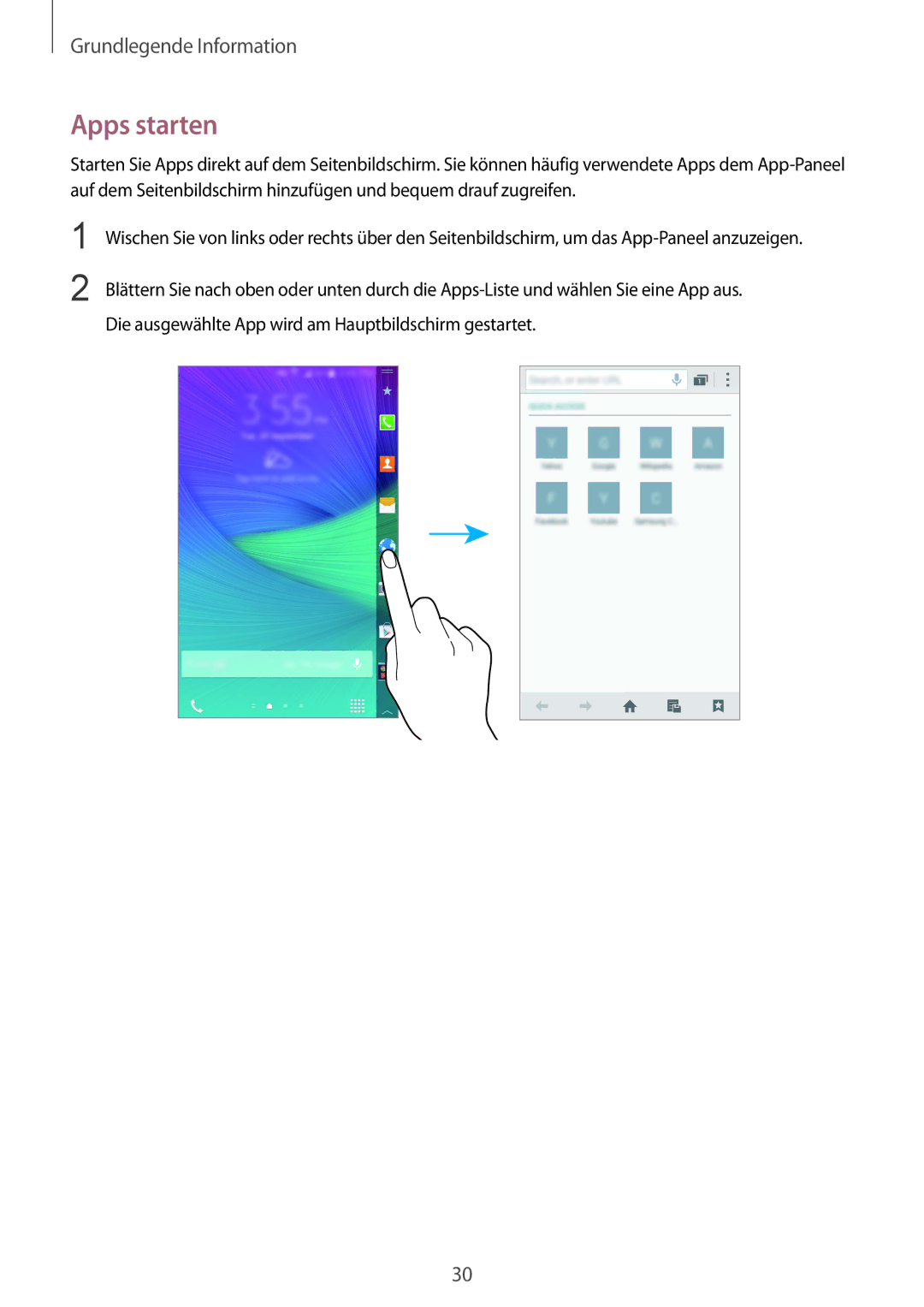 Samsung SM-N915FZKYSEB, SM-N915FZWYEUR, SM-N915FZKYATO, SM-N915FZWYTPH, SM-N915FZKYTPH, SM-N915FZWYXEO manual Apps starten 