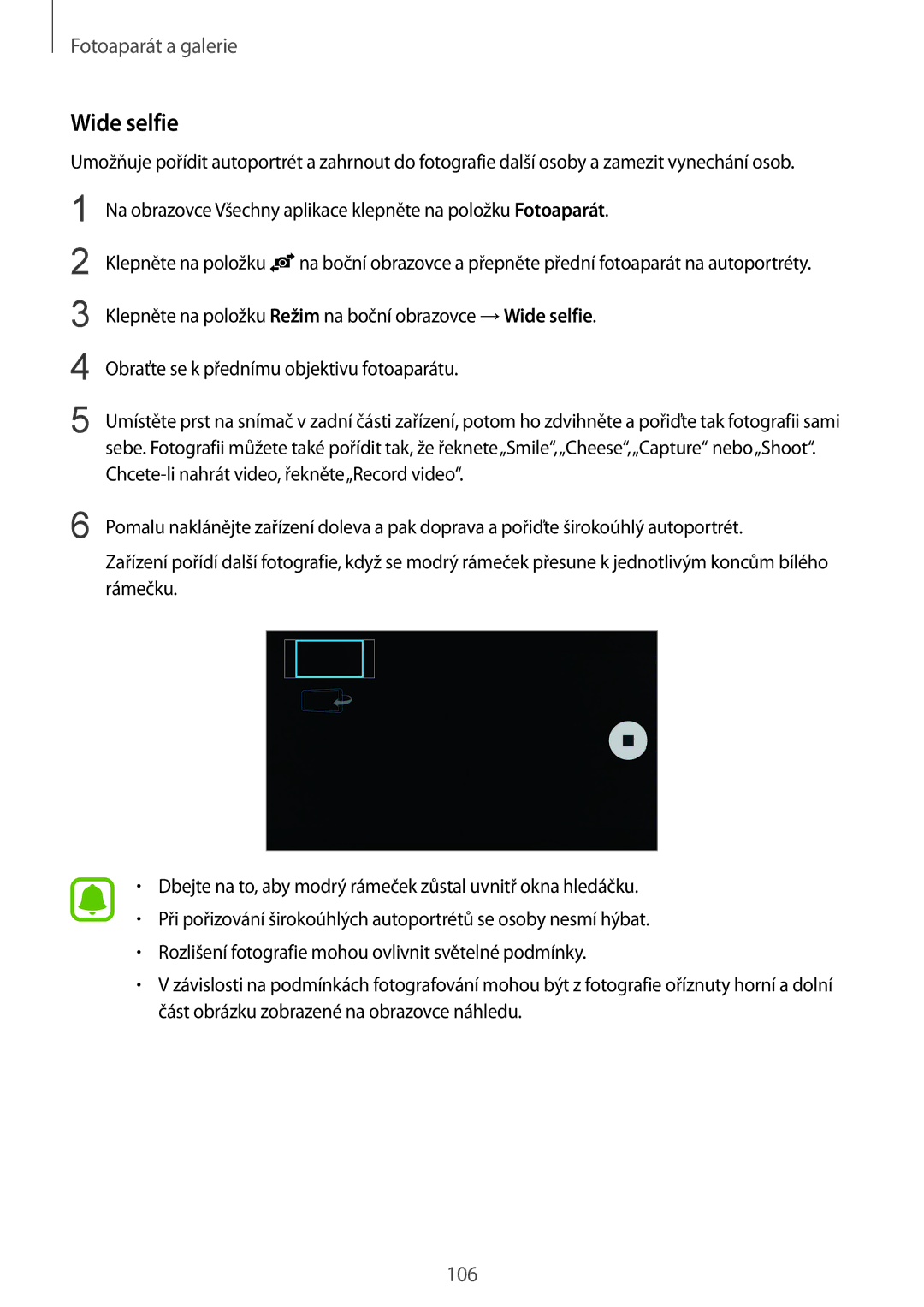 Samsung SM-N915FZWYXEO, SM-N915FZWYEUR, SM-N915FZKYATO, SM-N915FZKYEUR, SM-N915FZWYATO, SM-N915FZKYXEO manual Wide selfie 