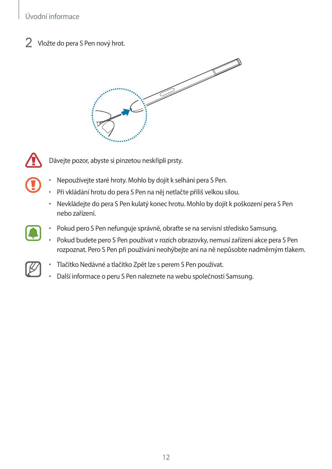 Samsung SM-N915FZKYXEH, SM-N915FZWYEUR, SM-N915FZKYATO, SM-N915FZWYXEO, SM-N915FZKYEUR, SM-N915FZWYATO manual Úvodní informace 