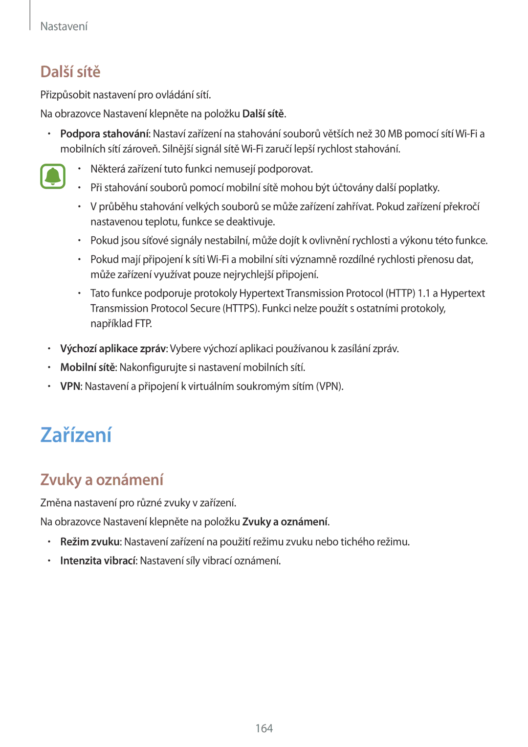 Samsung SM-N915FZWYORX, SM-N915FZWYEUR, SM-N915FZKYATO, SM-N915FZWYXEO, SM-N915FZKYEUR Zařízení, Další sítě, Zvuky a oznámení 