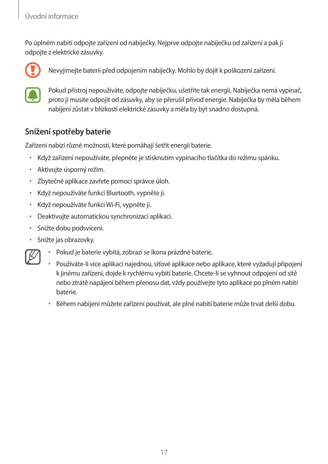 Samsung SM-N915FZWYATO, SM-N915FZWYEUR, SM-N915FZKYATO, SM-N915FZWYXEO, SM-N915FZKYEUR manual Snížení spotřeby baterie 