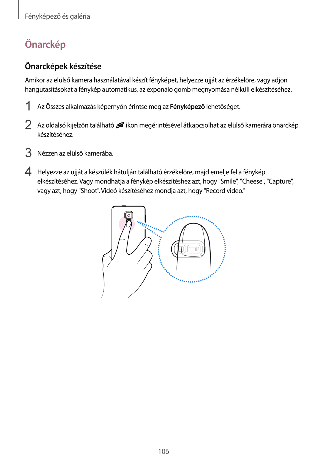 Samsung SM-N915FZWYXEO, SM-N915FZWYEUR, SM-N915FZKYATO, SM-N915FZKYEUR, SM-N915FZWYATO manual Önarcképek készítése 