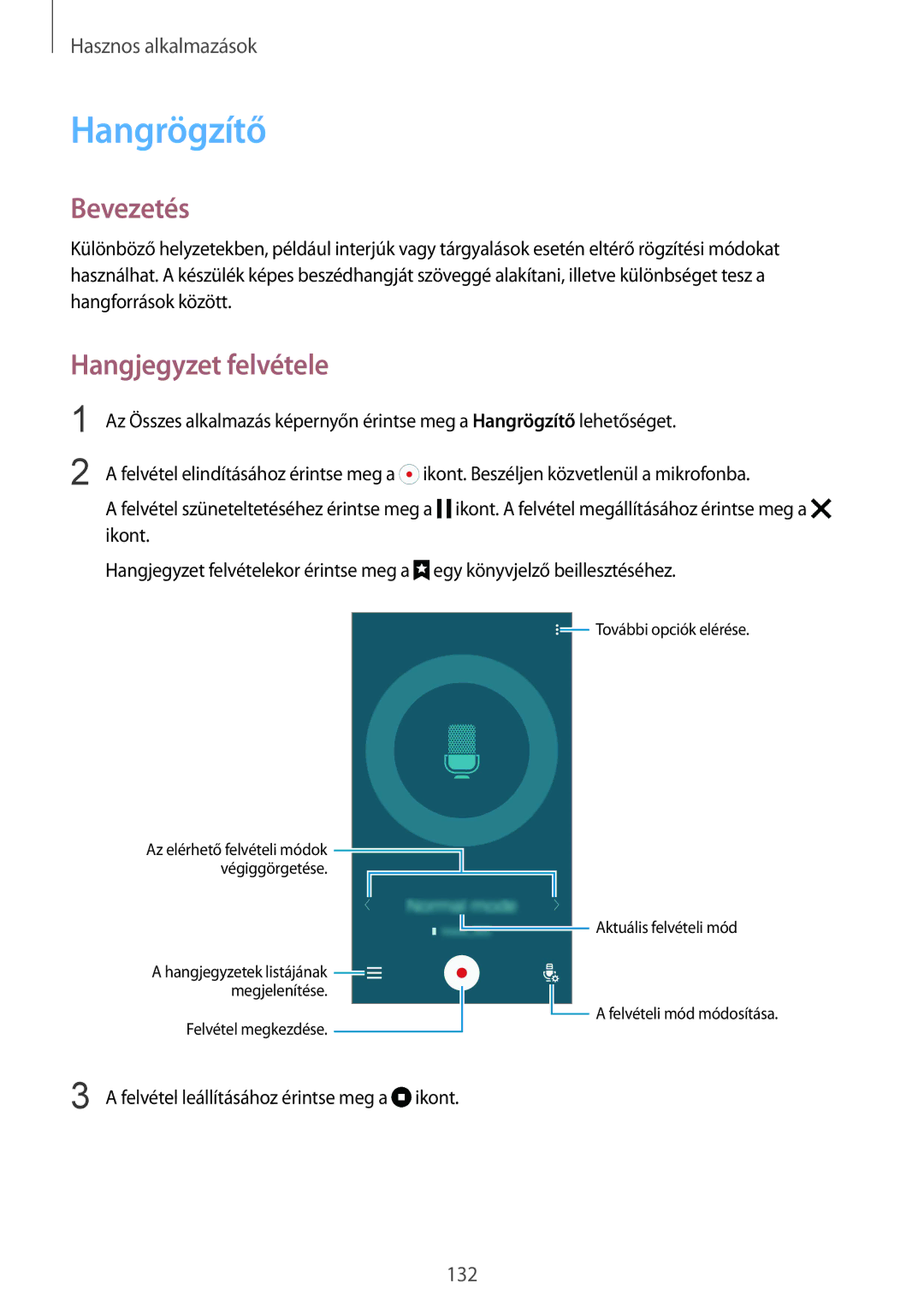 Samsung SM-N915FZWYXEO, SM-N915FZWYEUR, SM-N915FZKYATO, SM-N915FZKYEUR, SM-N915FZWYATO Hangrögzítő, Hangjegyzet felvétele 