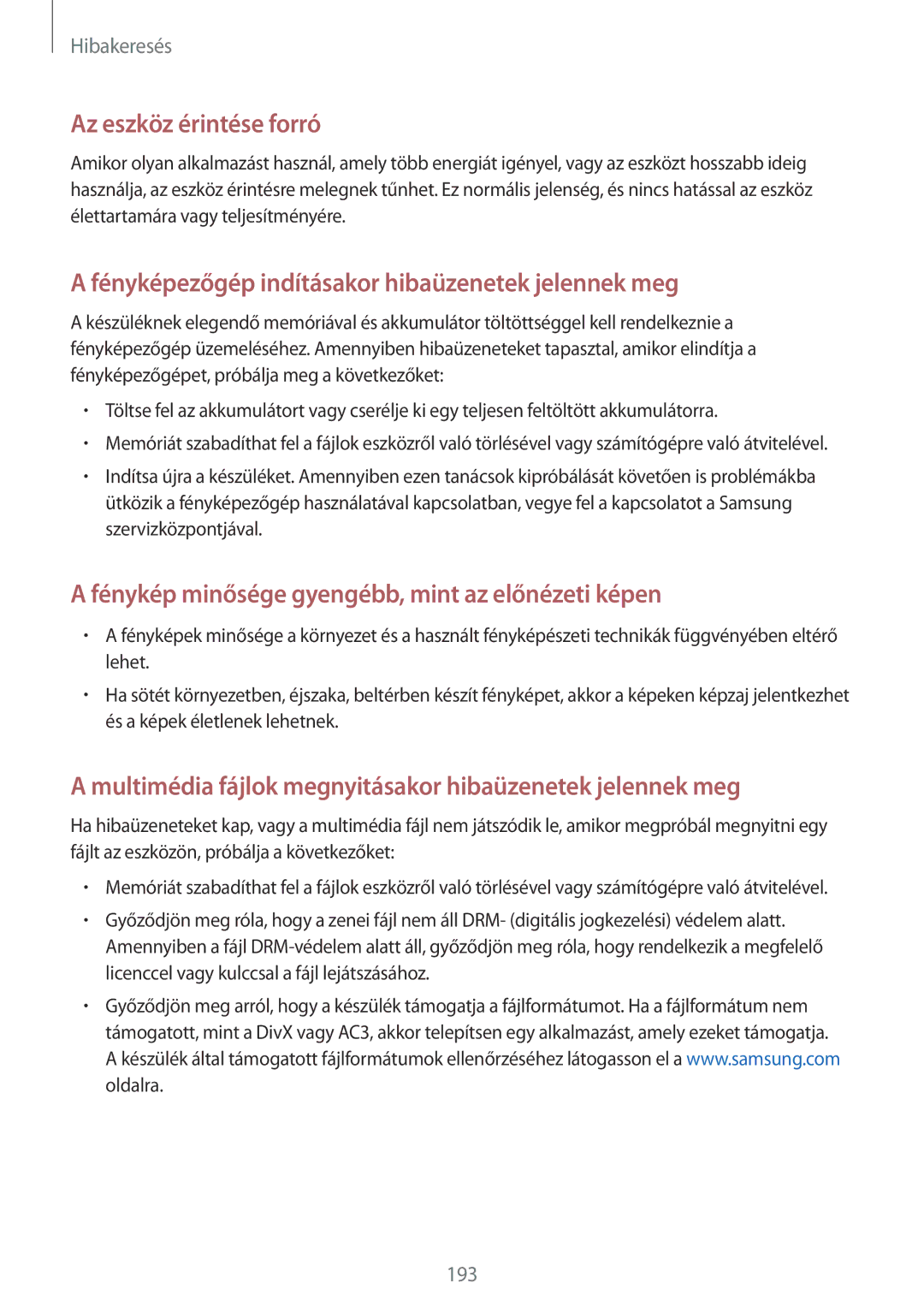 Samsung SM-N915FZKYETL, SM-N915FZWYEUR, SM-N915FZKYATO, SM-N915FZWYXEO, SM-N915FZKYEUR manual Az eszköz érintése forró 