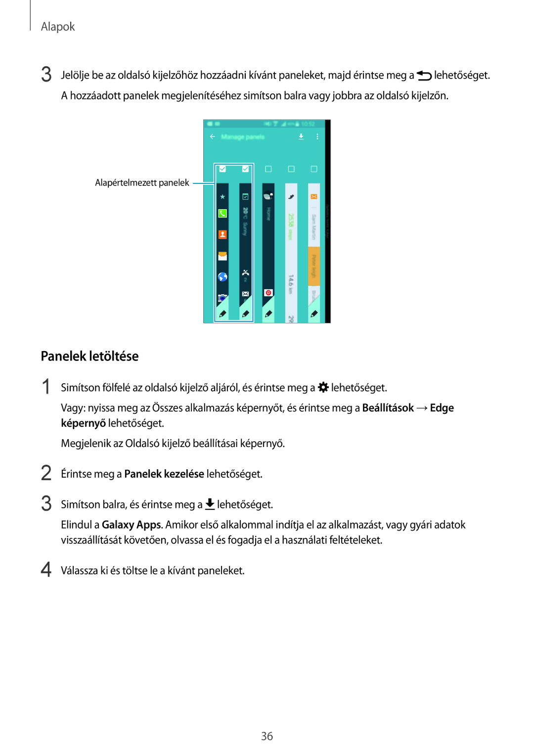 Samsung SM-N915FZWYAUT, SM-N915FZWYEUR, SM-N915FZKYATO, SM-N915FZWYXEO, SM-N915FZKYEUR, SM-N915FZWYATO manual Panelek letöltése 