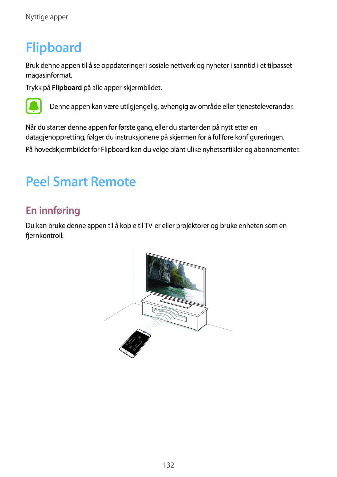 Samsung SM-N915FZWYNEE, SM-N915FZKYNEE manual Flipboard, Peel Smart Remote 