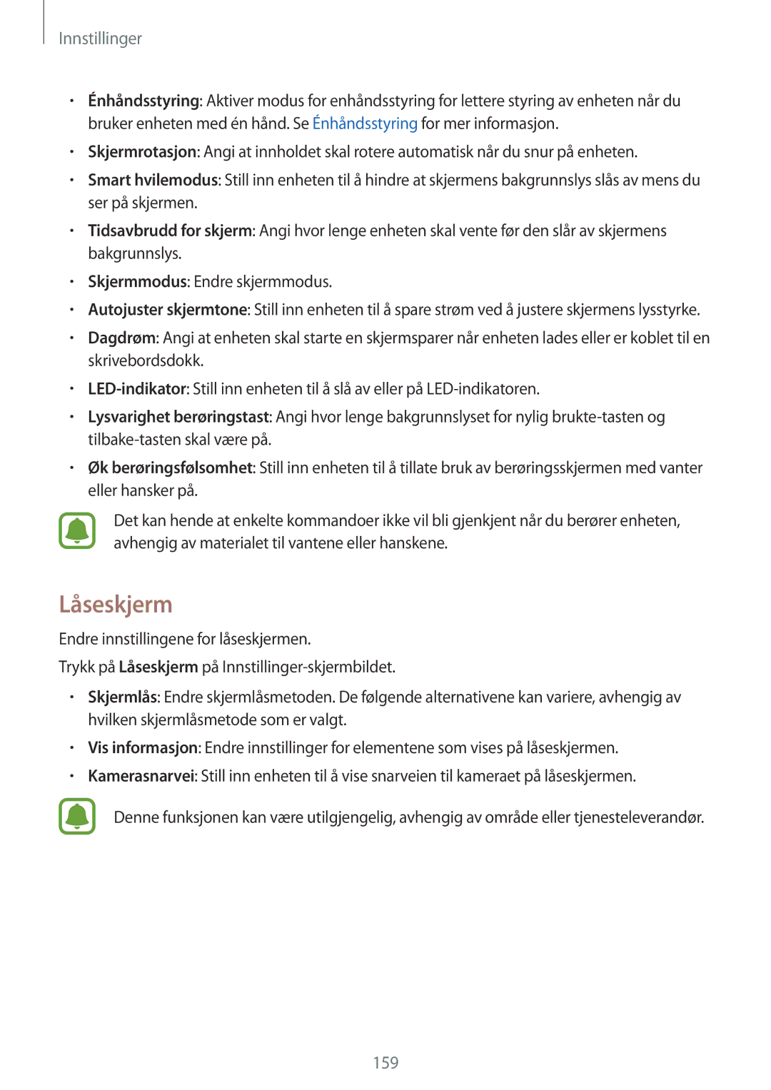 Samsung SM-N915FZKYNEE, SM-N915FZWYNEE manual Låseskjerm 