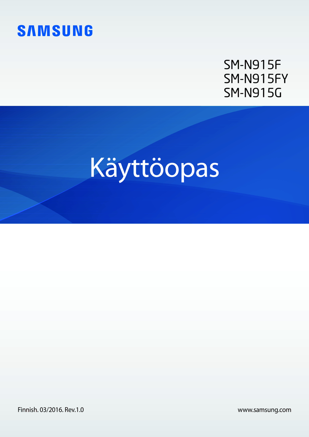 Samsung SM-N915FZKYNEE, SM-N915FZWYNEE manual Käyttöopas, Finnish /2016. Rev.1.0 