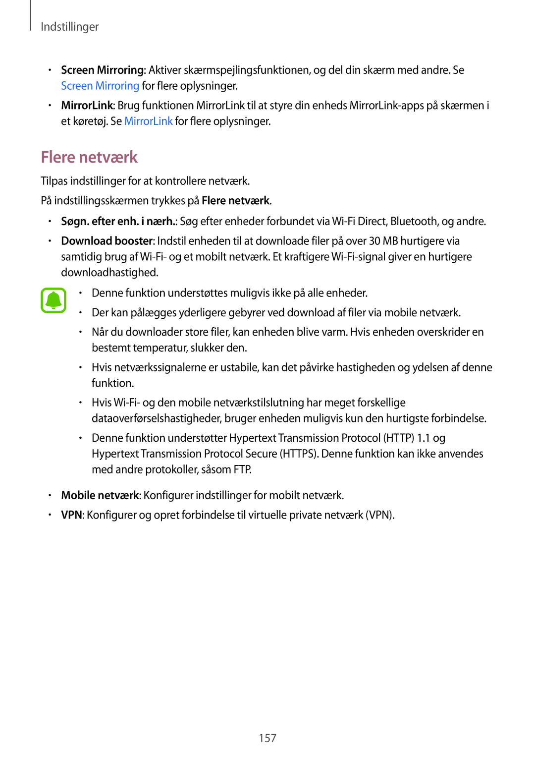 Samsung SM-N915FZKYNEE, SM-N915FZWYNEE manual Flere netværk 