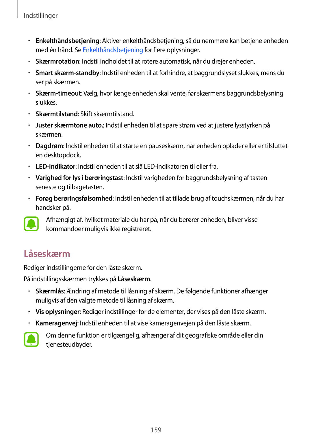 Samsung SM-N915FZKYNEE, SM-N915FZWYNEE manual Låseskærm 