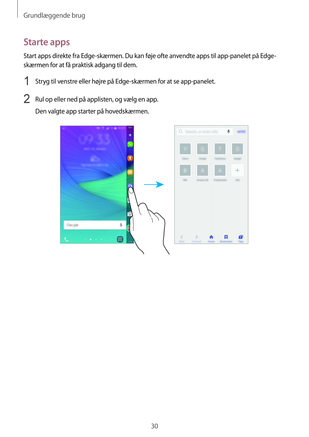 Samsung SM-N915FZWYNEE, SM-N915FZKYNEE manual Starte apps 