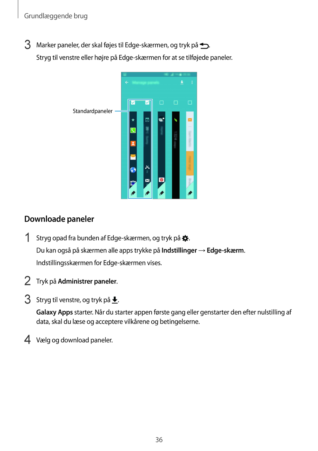 Samsung SM-N915FZWYNEE, SM-N915FZKYNEE manual Downloade paneler 