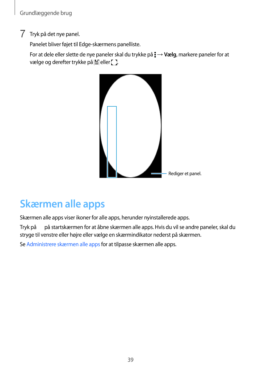 Samsung SM-N915FZKYNEE, SM-N915FZWYNEE manual Skærmen alle apps 