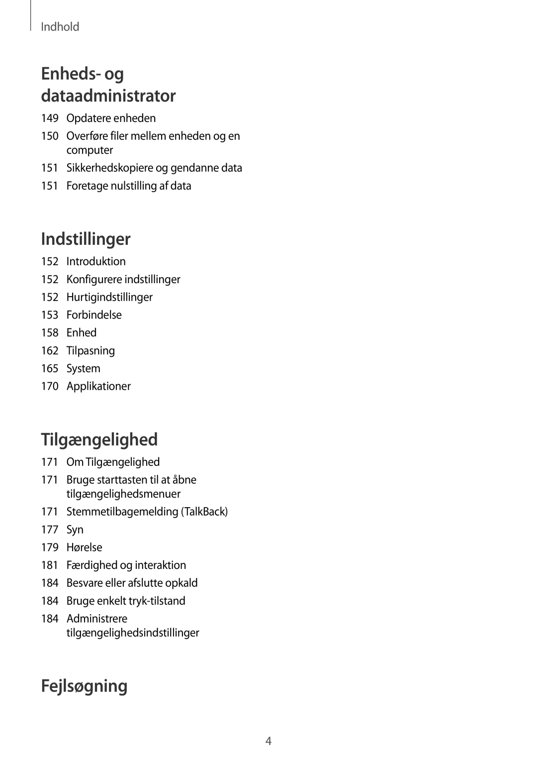 Samsung SM-N915FZWYNEE, SM-N915FZKYNEE manual Fejlsøgning 