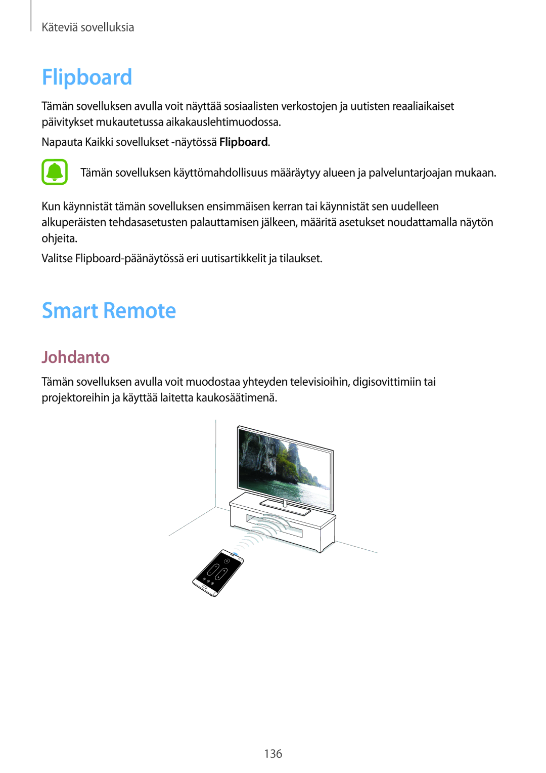 Samsung SM-N915FZWYNEE, SM-N915FZKYNEE manual Flipboard, Smart Remote 