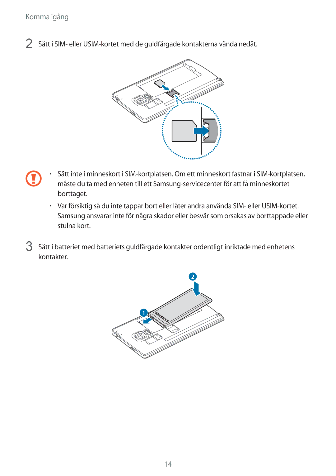 Samsung SM-N915FZWYNEE, SM-N915FZKYNEE manual Komma igång 