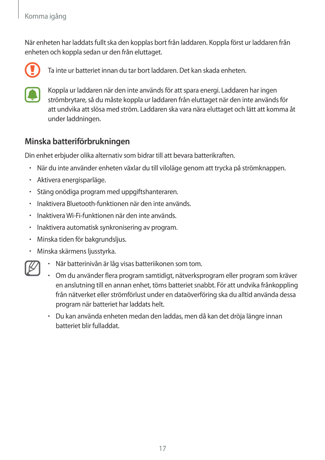 Samsung SM-N915FZKYNEE, SM-N915FZWYNEE manual Minska batteriförbrukningen 