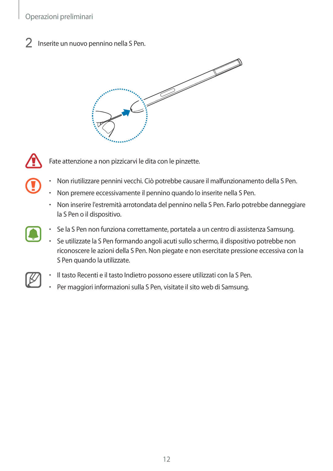 Samsung SM-N915FZWYXEO, SM-N915FZKYDBT, SM-N915FZWYITV, SM-N915FZKYXEO, SM-N915FZKYAUT, SM-N915FZKYITV Operazioni preliminari 