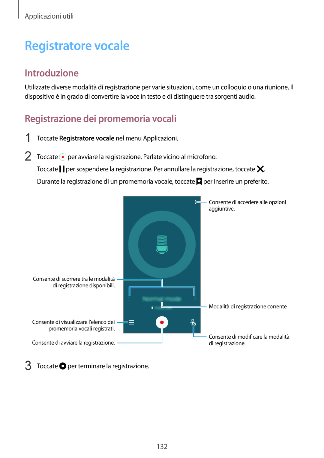 Samsung SM-N915FZWYXEO, SM-N915FZKYDBT, SM-N915FZWYITV manual Registratore vocale, Registrazione dei promemoria vocali 