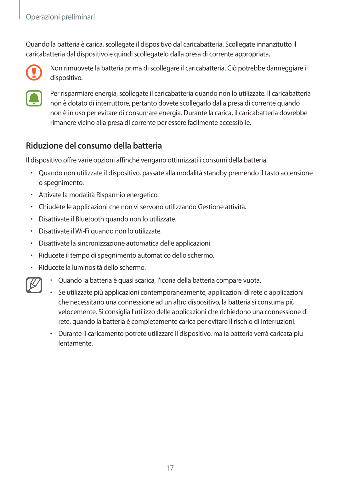 Samsung SM-N915FZKYITV, SM-N915FZWYXEO, SM-N915FZKYDBT, SM-N915FZWYITV, SM-N915FZKYXEO Riduzione del consumo della batteria 