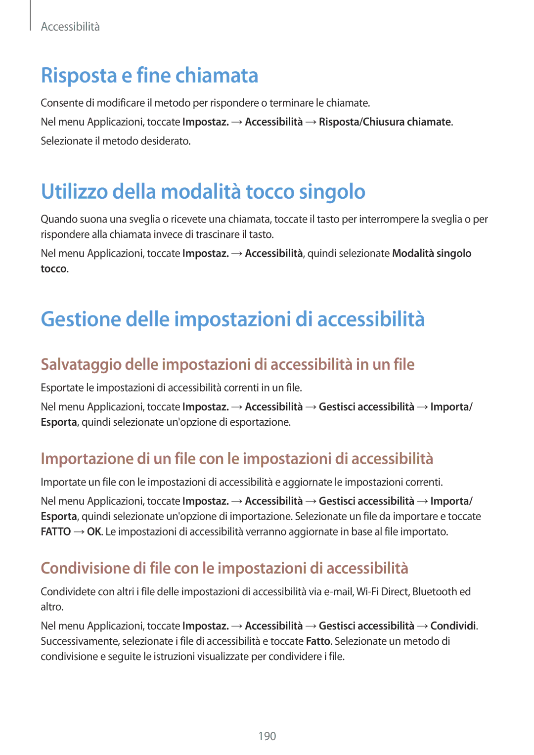 Samsung SM-N915FZKYAUT, SM-N915FZWYXEO, SM-N915FZKYDBT manual Risposta e fine chiamata, Utilizzo della modalità tocco singolo 