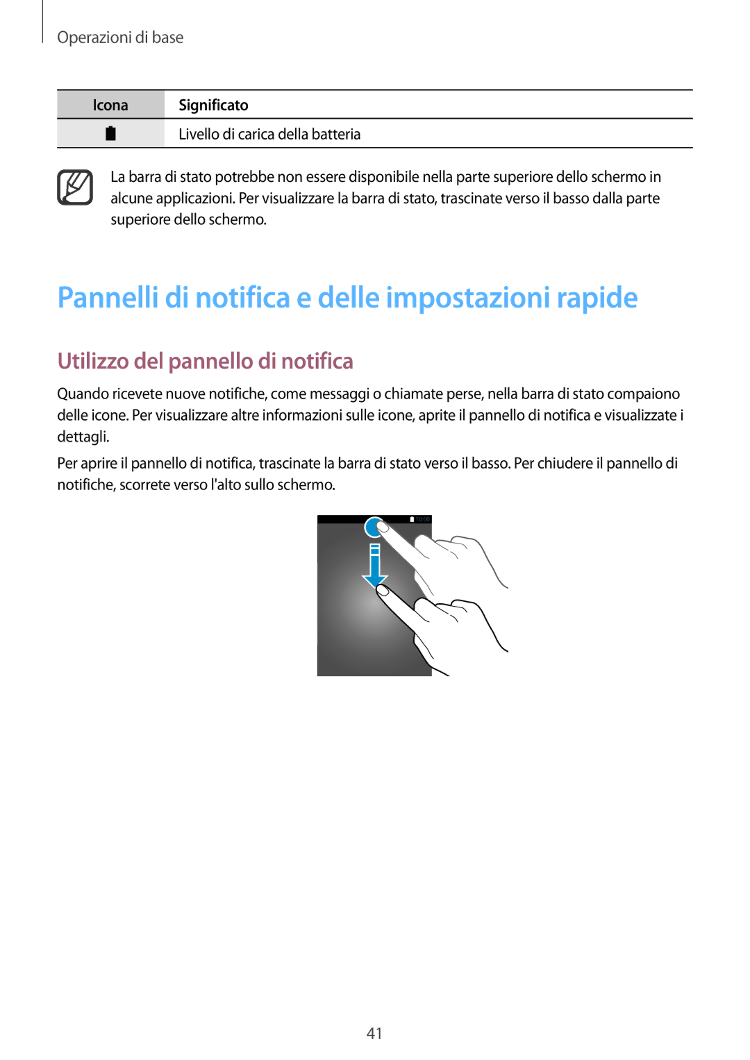 Samsung SM-N915FZKYITV, SM-N915FZWYXEO Pannelli di notifica e delle impostazioni rapide, Utilizzo del pannello di notifica 